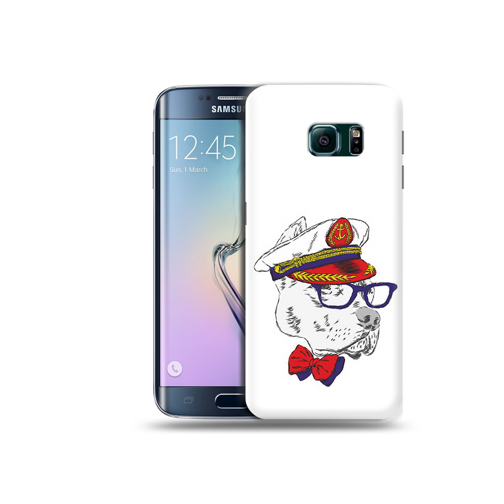 

Чехол MyPads Tocco для Samsung Galaxy S6 Edge бульдог, Прозрачный, Tocco