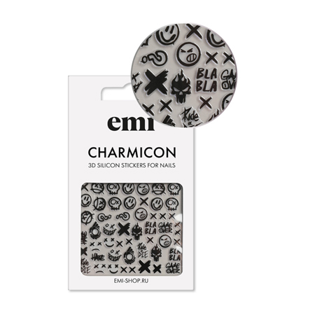 E.Mi, 3D-стикеры №181 Смайл Charmicon 3D Silicone Stickers