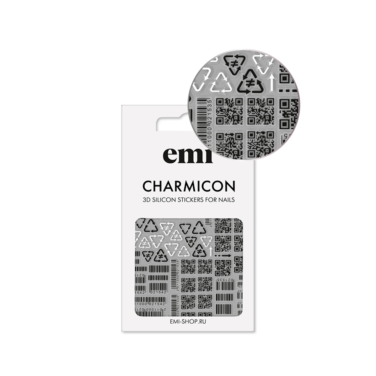 E.Mi, 3D-стикеры №175 Шифр Charmicon 3D Silicone Stickers шифр н