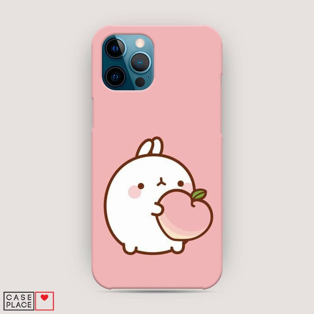 

Пластиковый чехол "Кролик с персиком" на Apple iPhone 12 Pro Max, 12720-1