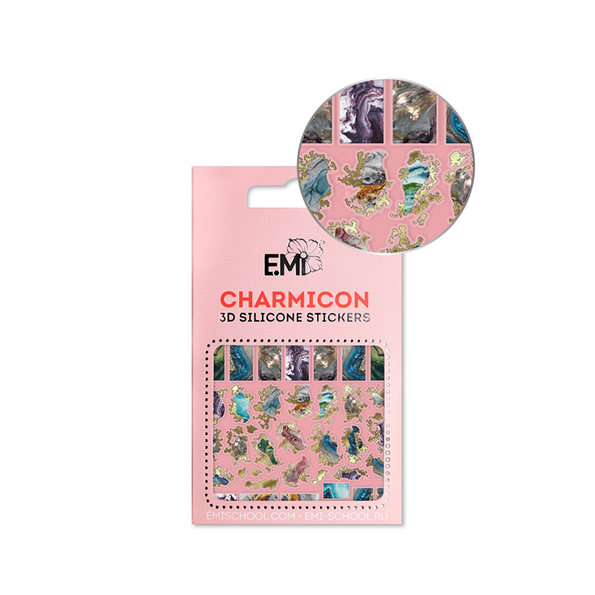 

E.Mi, 3D-стикеры №142 Мрамор Charmicon 3D Silicone Stickers, Разноцветный