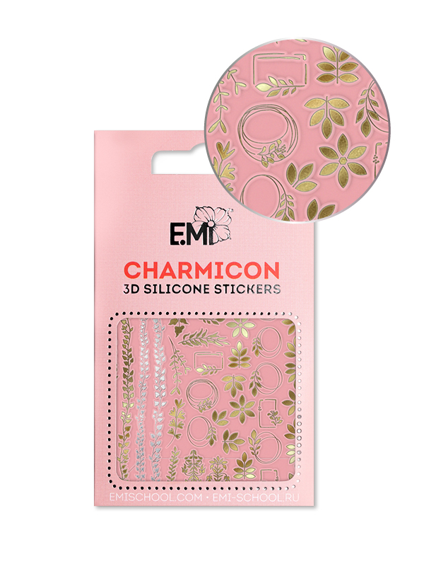 E.Mi, 3D-стикеры №139 Флёр Charmicon 3D Silicone Stickers e mi 3d стикеры 178 цветы золото charmicon 3d silicone stickers