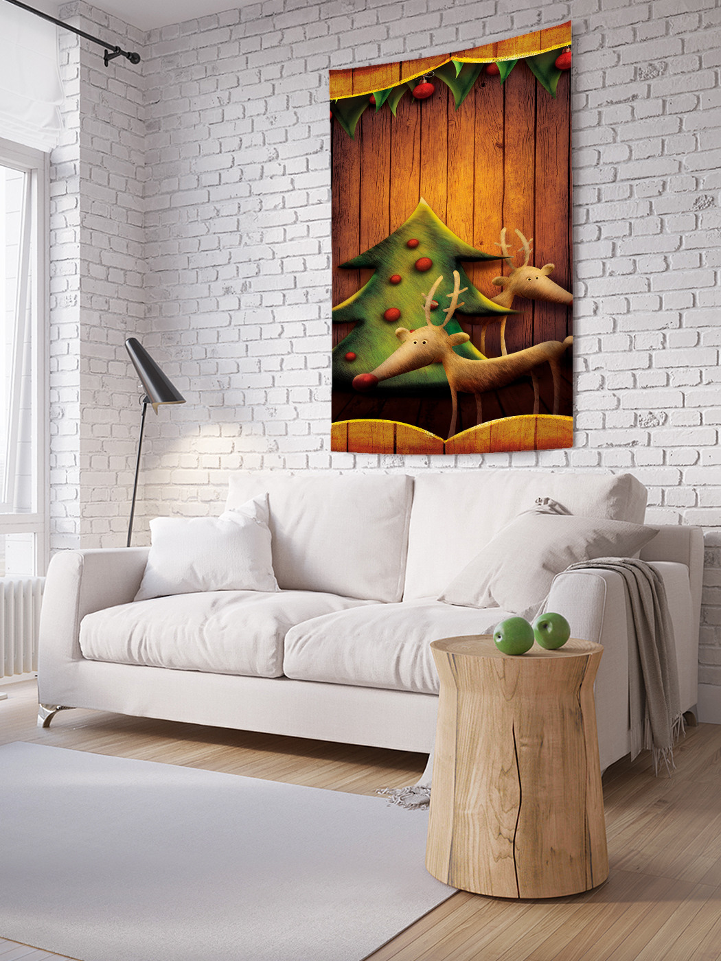 

Вертикальное фотопанно на стену JoyArty Игрушечные олени 100x150 см, Игрушечные олени