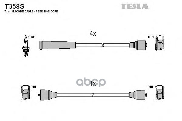 

Провода Зажигания (комплект) TESLA T358S