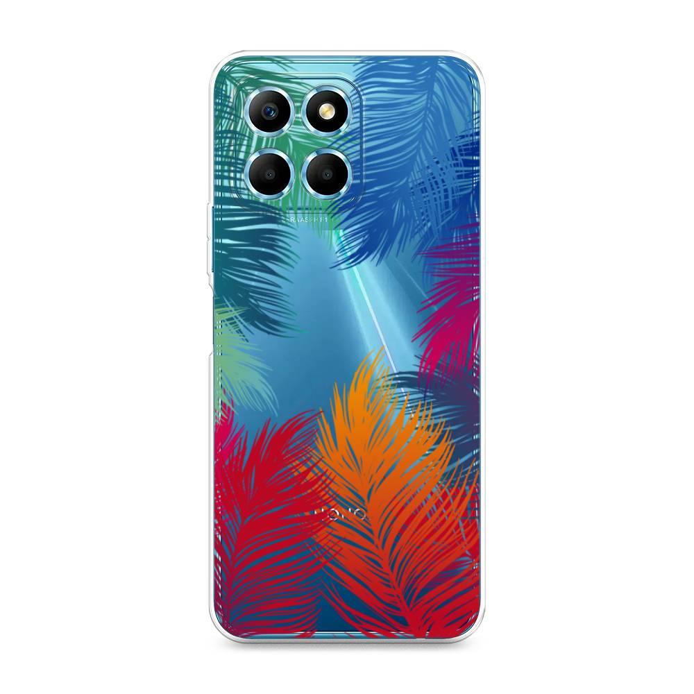 

Чехол Awog 6120250-4 для Honor X6s "Рамка из перьев", Красный, 6120250-4