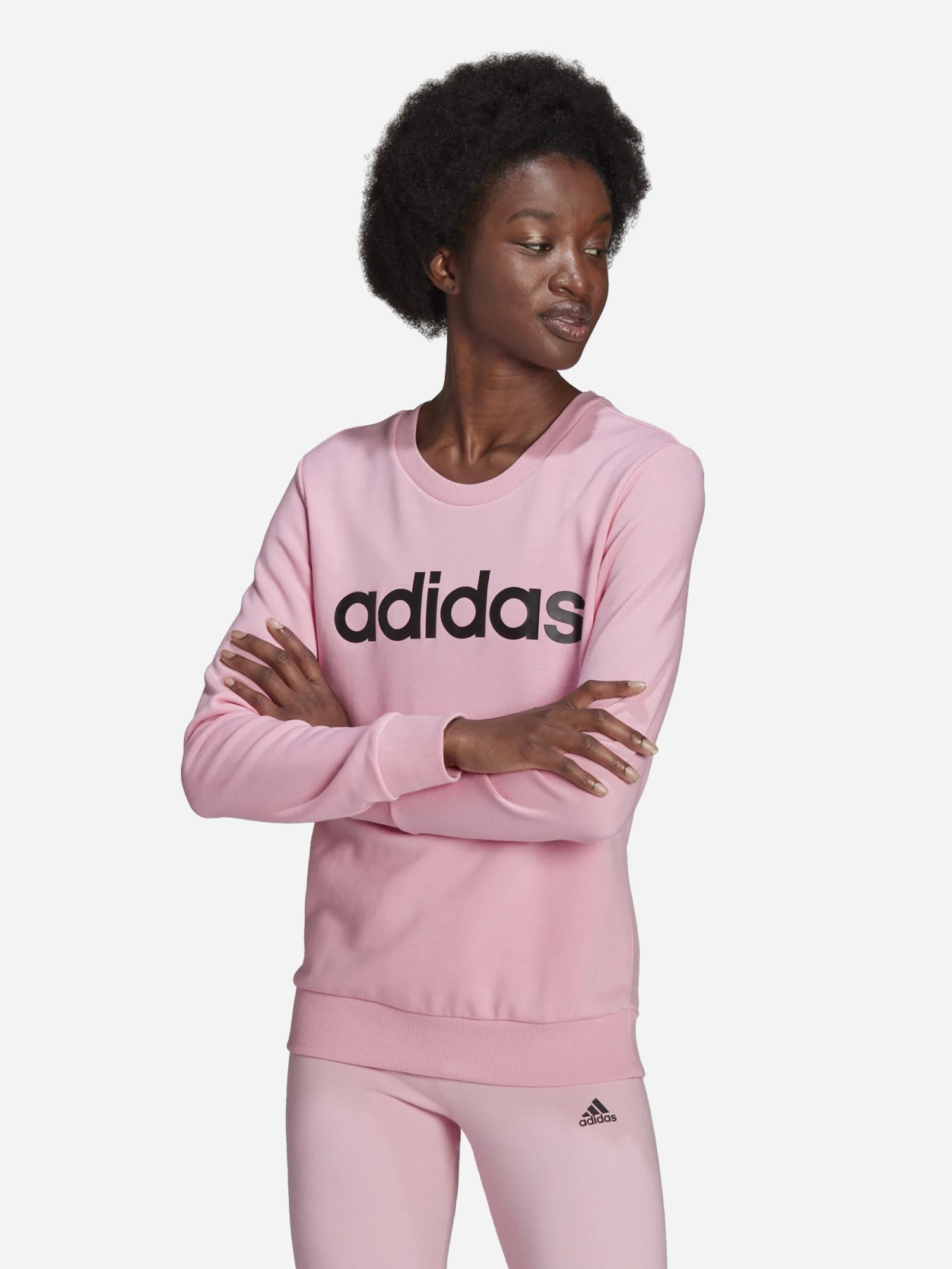 

Свитшот женский Adidas W Lin Ft Sweetshirt розовый S, W Lin Ft Sweetshirt