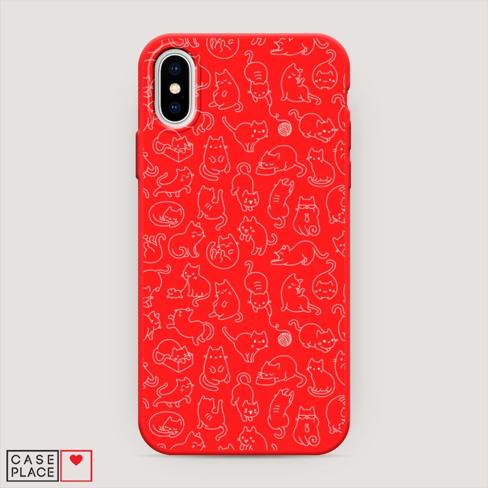 

Чехол Awog на Apple iPhone XS (10S) / Айфон XS (10S) "Шкодливые котики", Разноцветный, 11853-1
