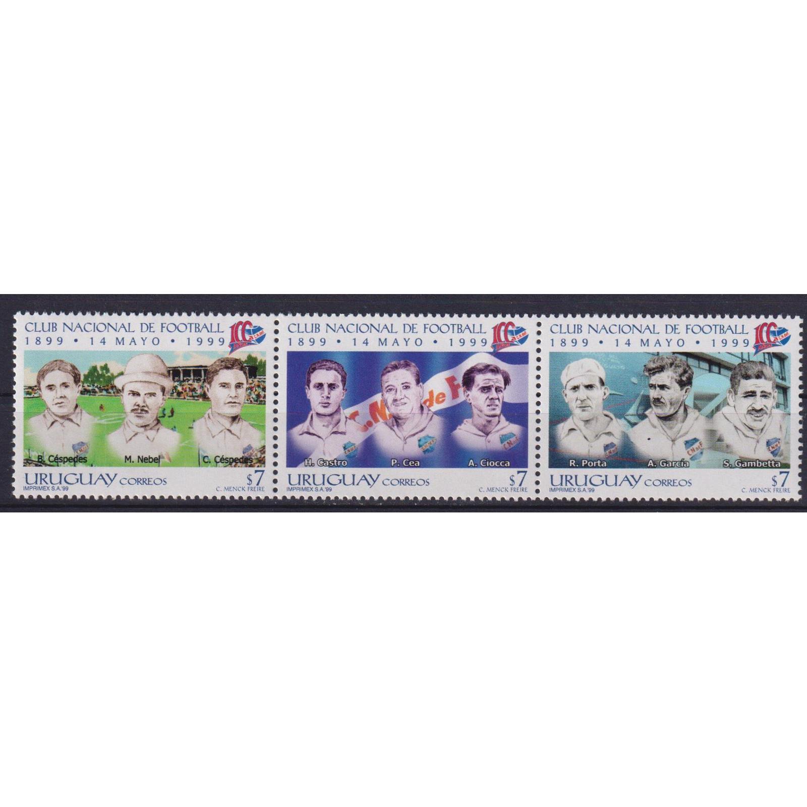 фото Почтовые марки уругвай 100 лет со дня основания футбольного клуба nacional футбол почтовые марки мира