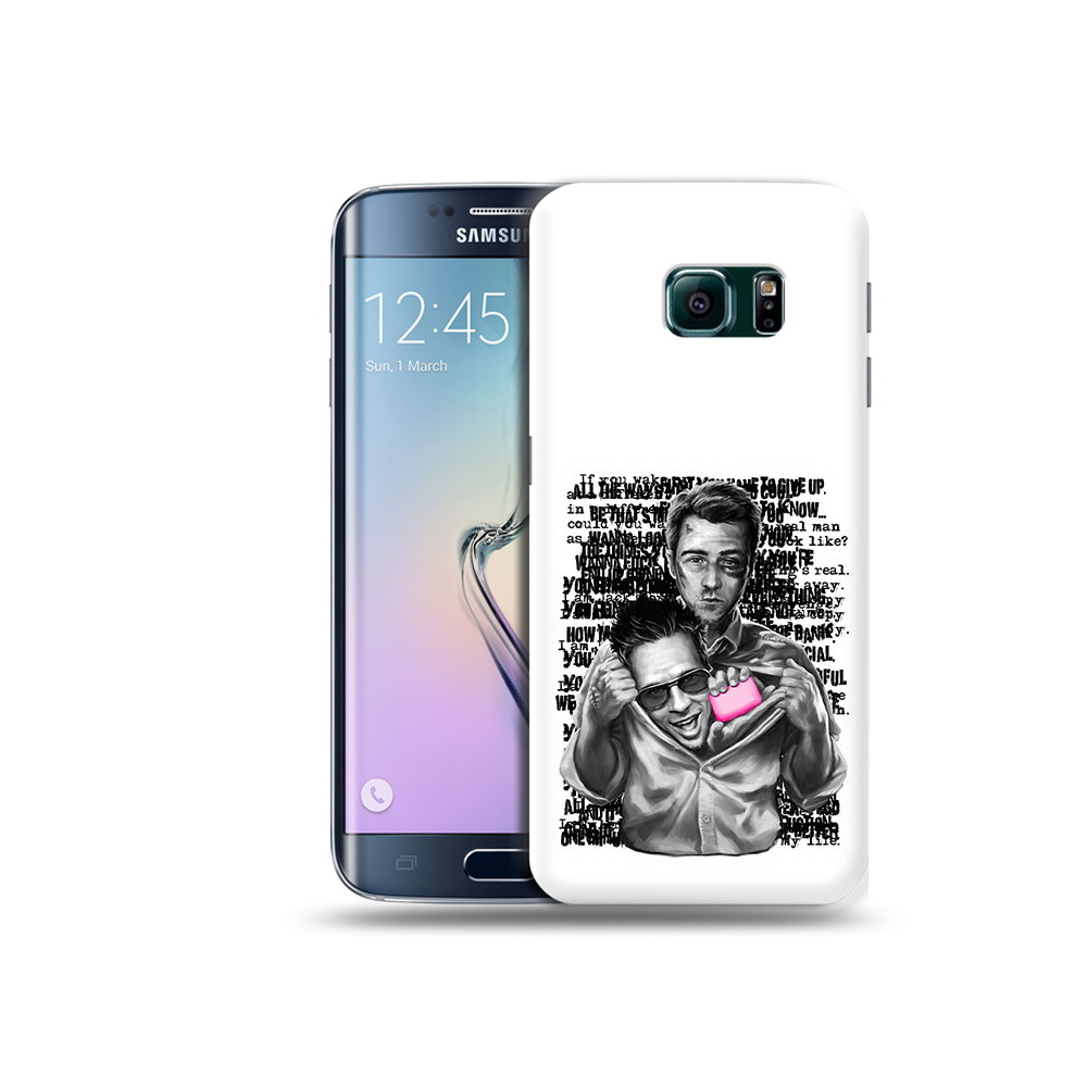 

Чехол MyPads Tocco для Samsung Galaxy S6 Edge бойцовский клуб, Прозрачный, Tocco
