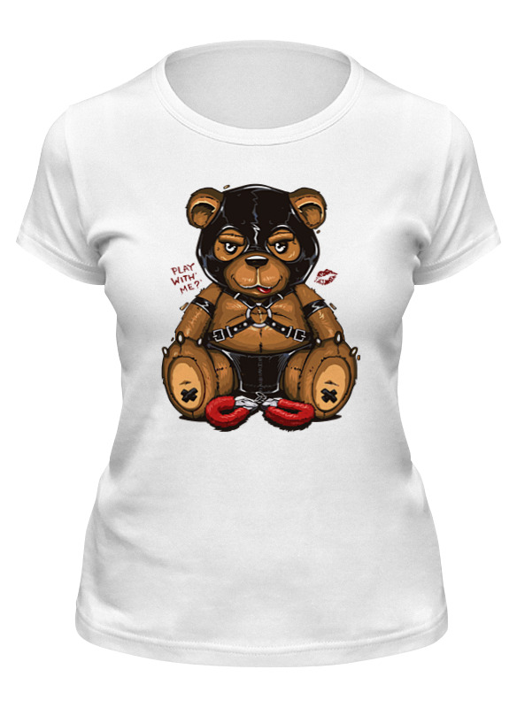 

Футболка женская Printio happy bear белая XL, Белый, happy bear