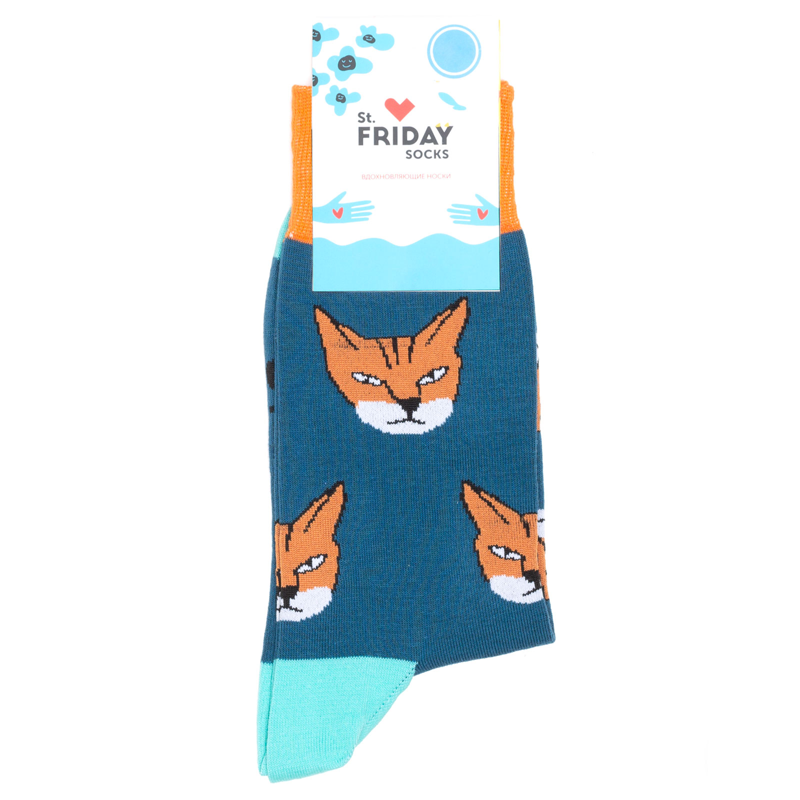 

Носки унисекс St. Friday Socks разноцветные, Разноцветный, GingerCat