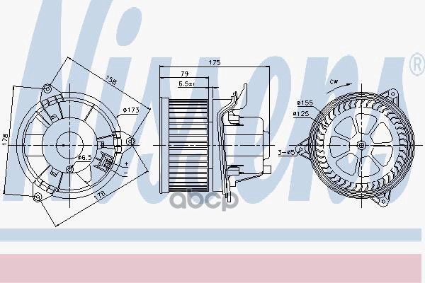 

Вентилятор Отопителя Nissens 87122