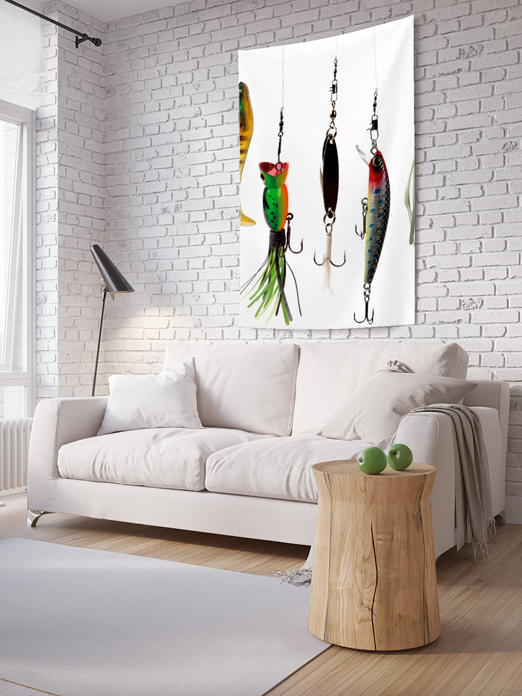 фото Вертикальное фотопанно на стену joyarty "экзотический крючки", 100x150 см