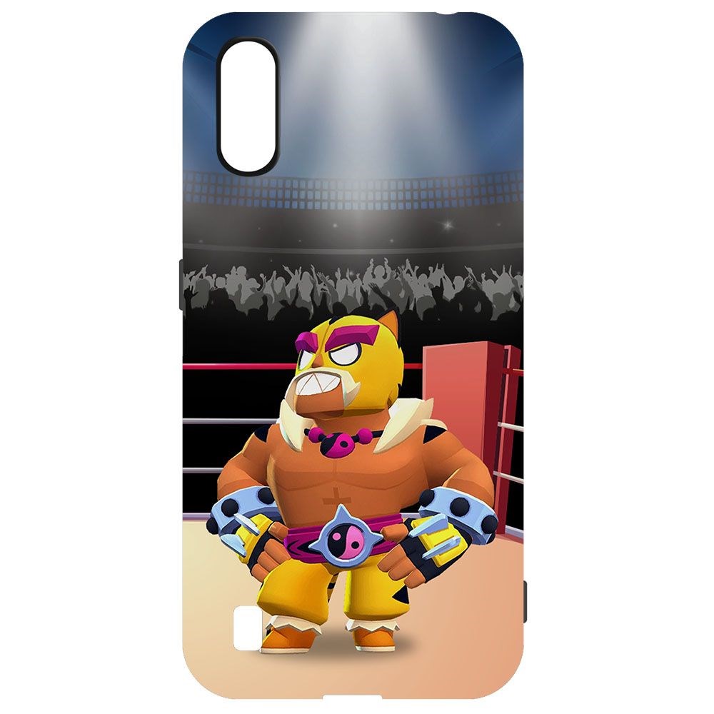 

Чехол-накладка Krutoff Brawl Stars - Эль Тигро для Samsung Galaxy A01 (A015), Черный