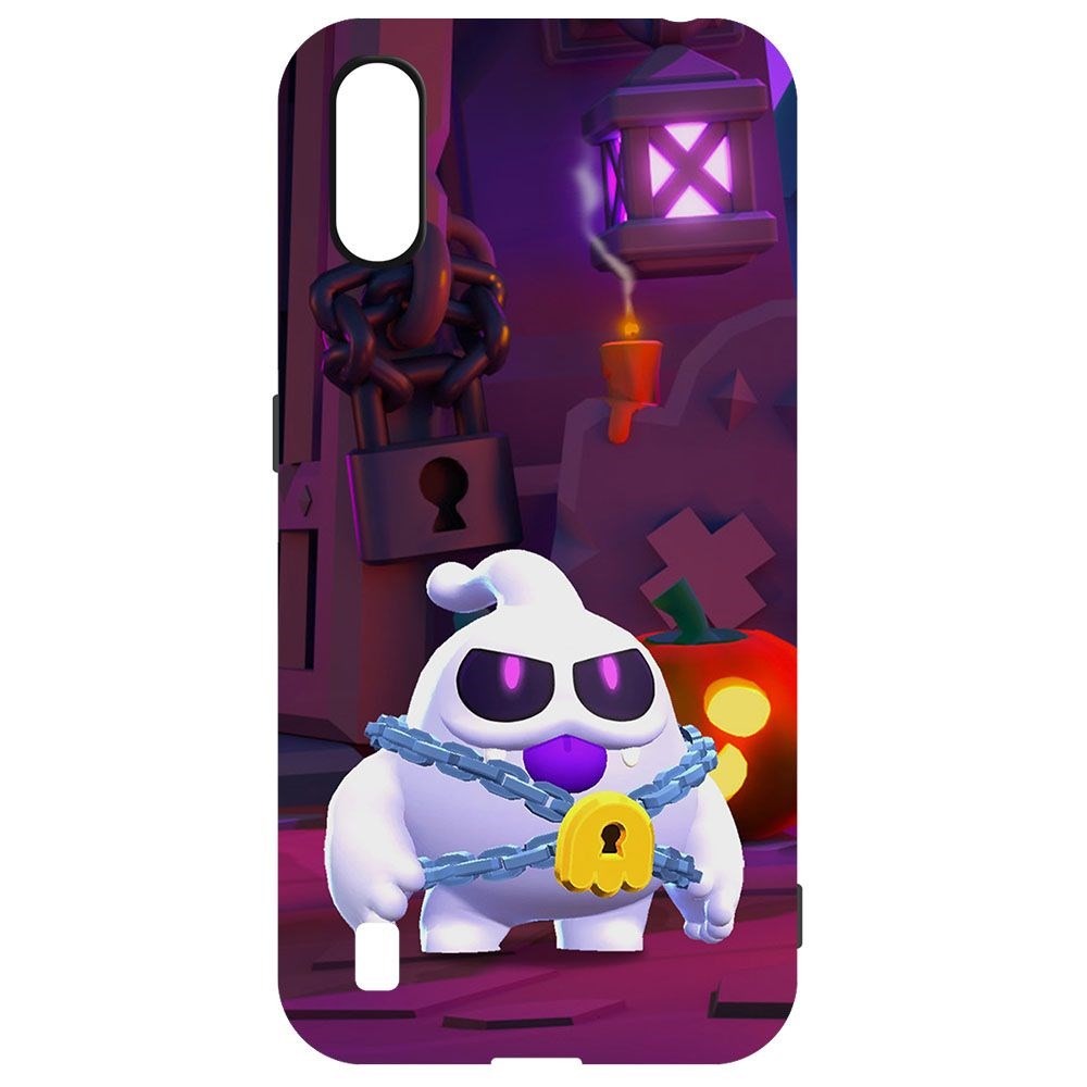 

Чехол-накладка Krutoff Brawl Stars - Призрак Скуик для Samsung Galaxy A01 (A015), Черный