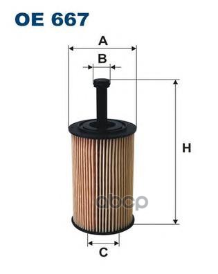 фото Фильтр масляный filtron oe667 filtron арт. oe667