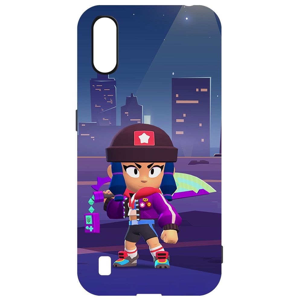 

Чехол-накладка Krutoff Brawl Stars - Героиня Биби для Samsung Galaxy A01 (A015), Черный