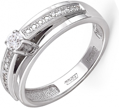 

Кольцо из белого золота с бриллиантом р. 16,5 Kabarovsky 11-1458-1000, 11-1458-1000