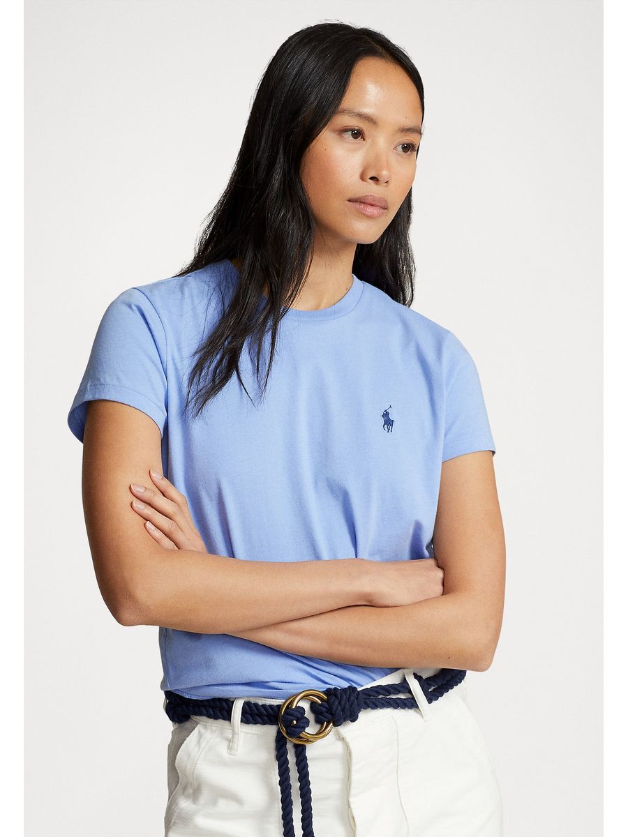 

Футболка женская Polo Ralph Lauren PO221D0DY синяя S, Синий, PO221D0DY