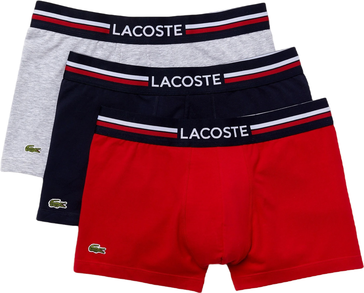 

Комплект трусов мужских Lacoste Boxers (3P) разноцветных L, Разноцветный, Boxers (3P)