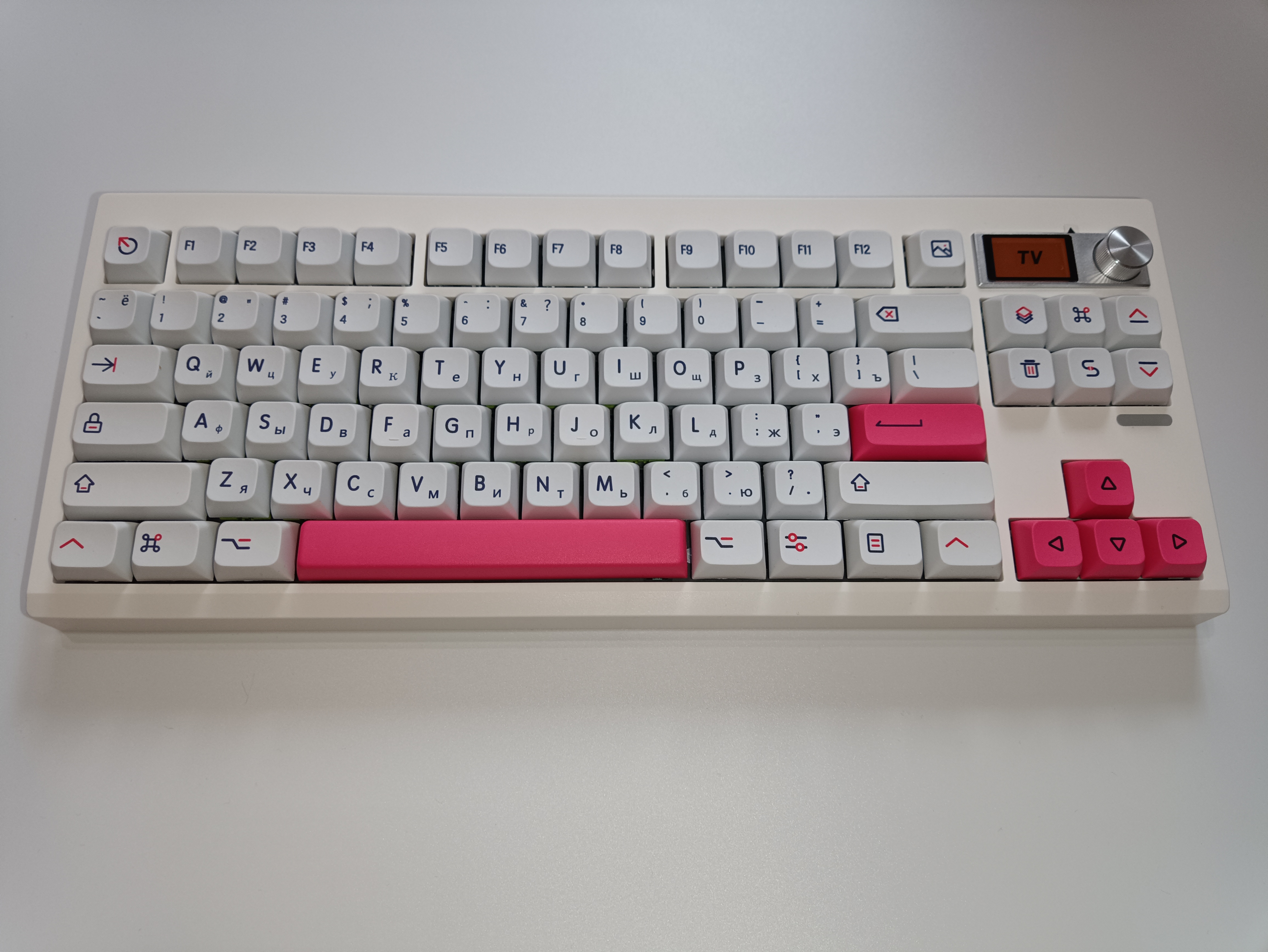 

Проводная/беспроводная клавиатура Gmk 87 белый (726123520575), 87