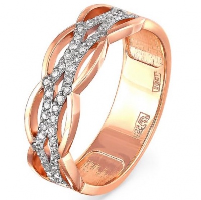 

Кольцо из красного золота с бриллиантом р. 16 Kabarovsky 1-0429-1000, 1-0429-1000