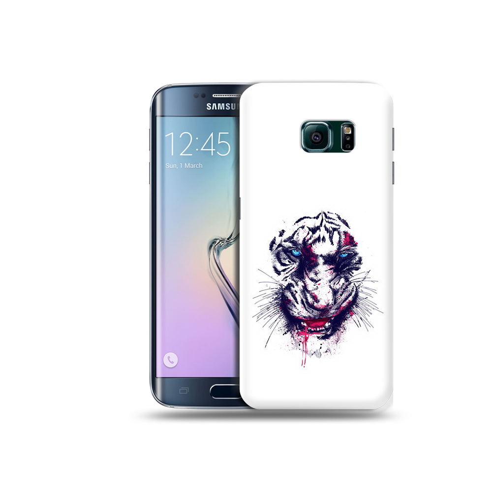 

Чехол MyPads Tocco для Samsung Galaxy S6 Edge безумный тигр, Прозрачный, Tocco