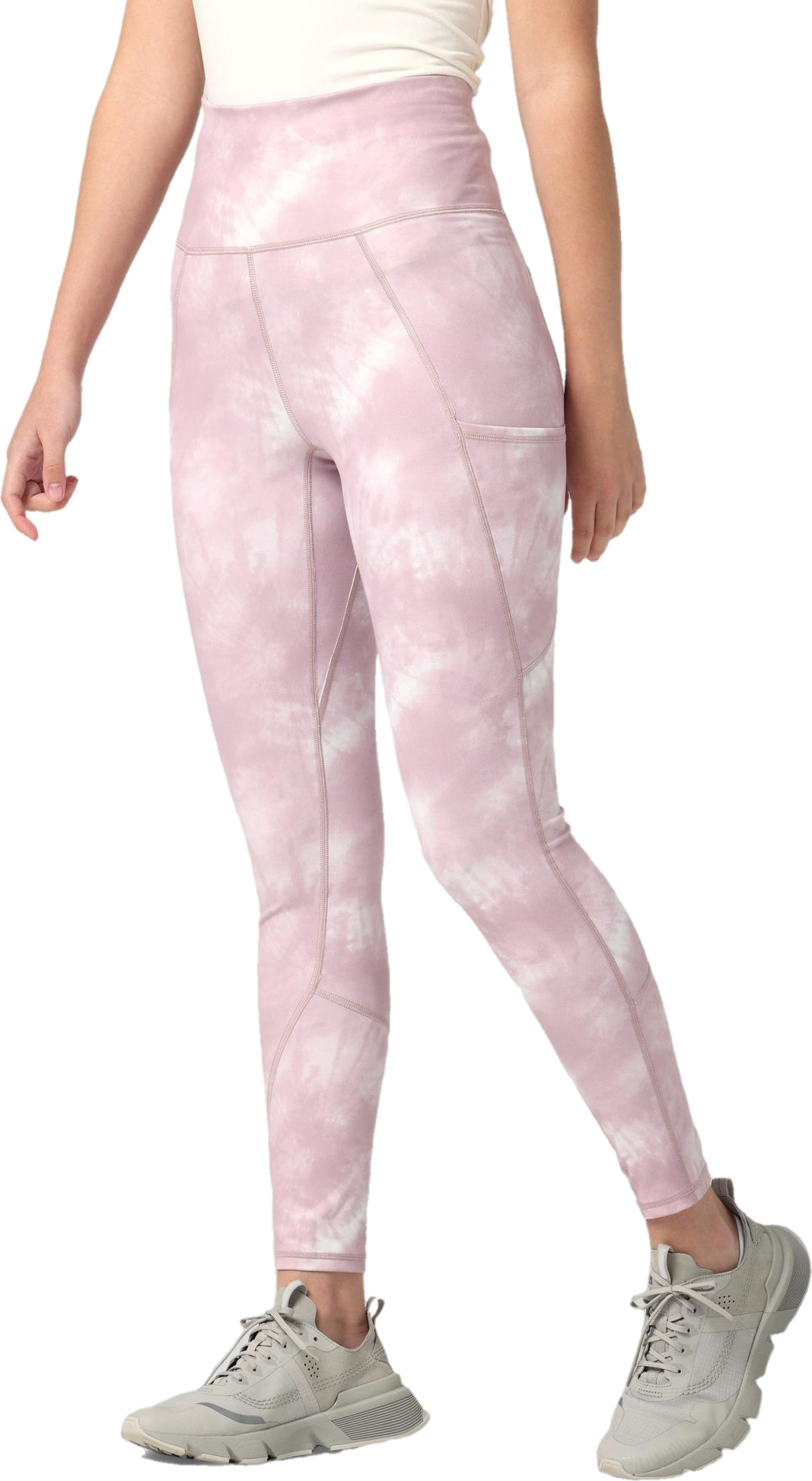 Леггинсы женские Wrangler Women Compression Legging Lilac Tie Dye розовые L