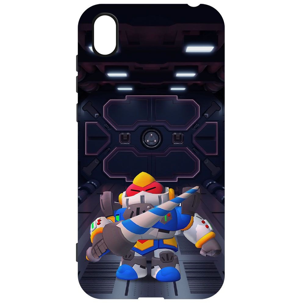 

Чехол-накладка Krutoff Brawl Stars - Паладин Вольт-Меха для Huawei Y5 (2019), Черный