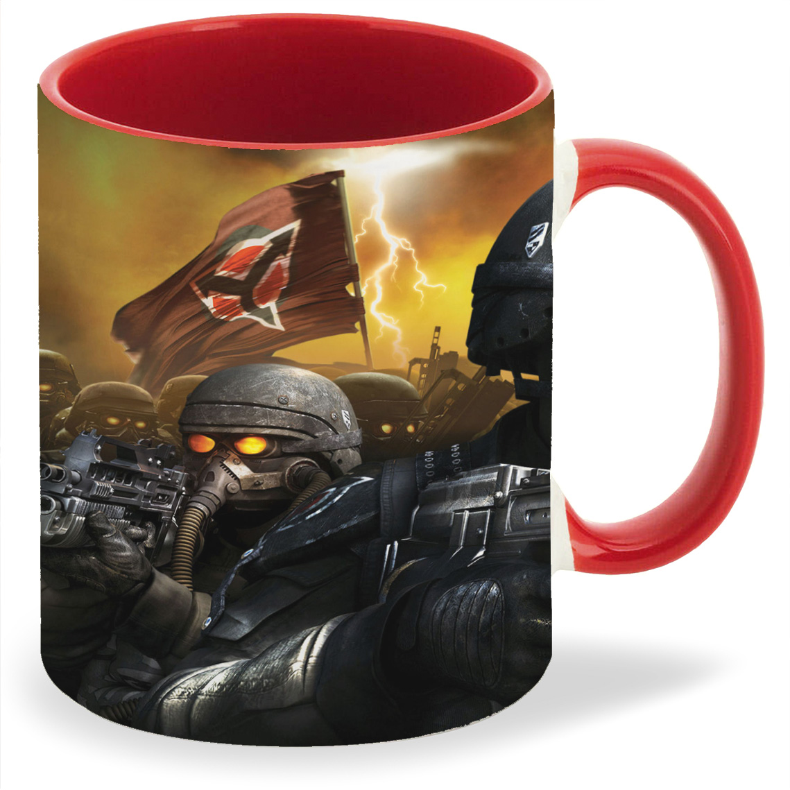 

Кружка CoolPodarok killzone 2 Солдаты Знамя Противогазы, killzone 2 Солдаты Знамя Противогазы