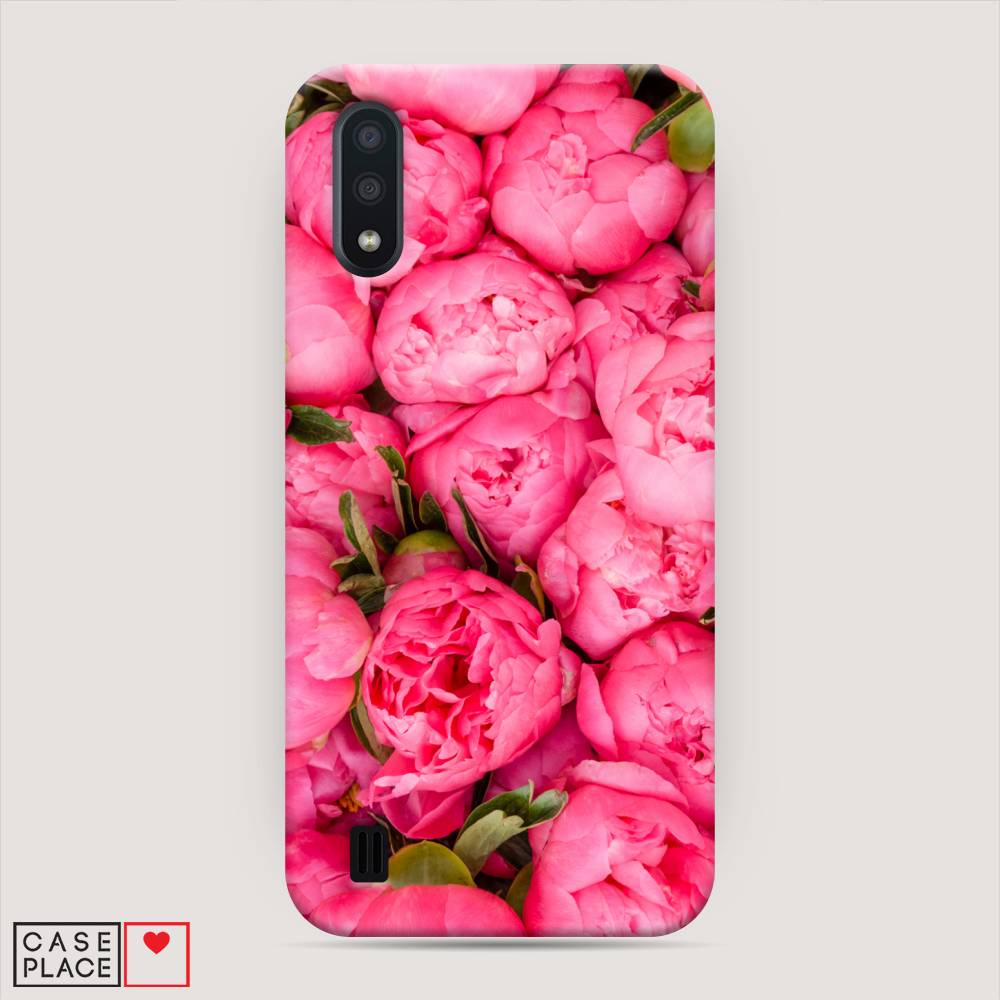 

Пластиковый чехол "Прекрасные пионы" на Samsung Galaxy A01