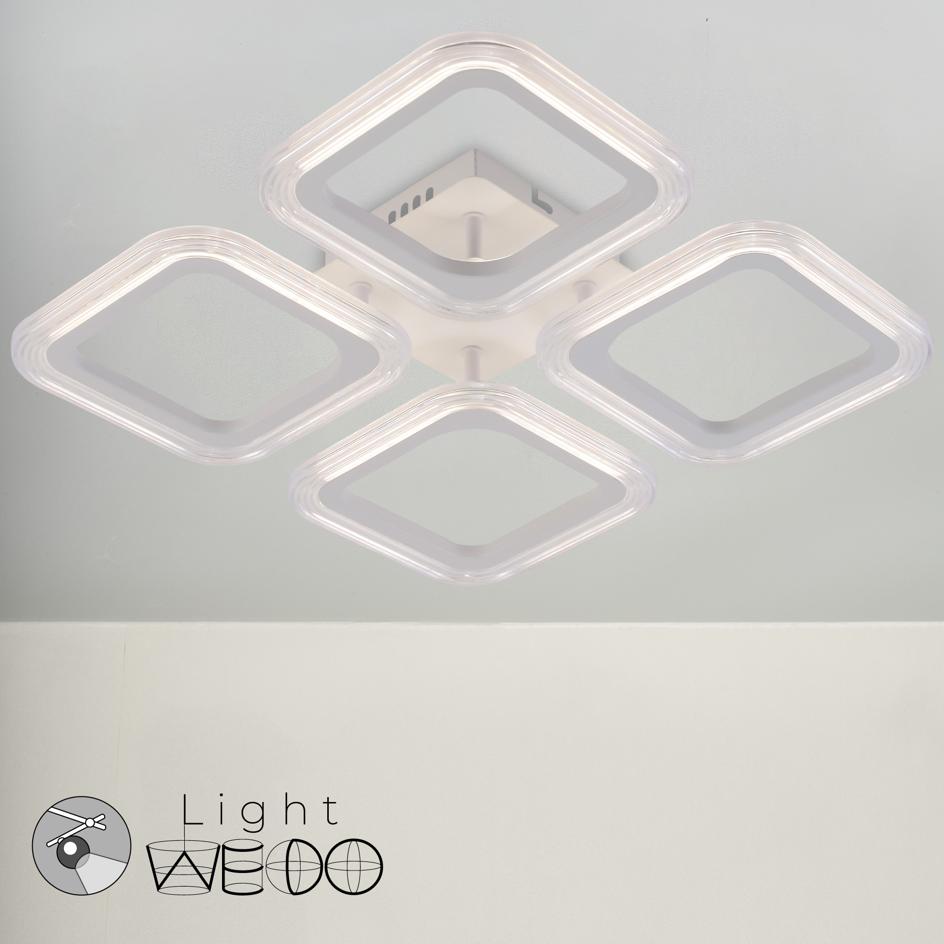 Люстра потолочная WEDO LIGHT 64Вт 12кв м LED 4 режима свечения белый