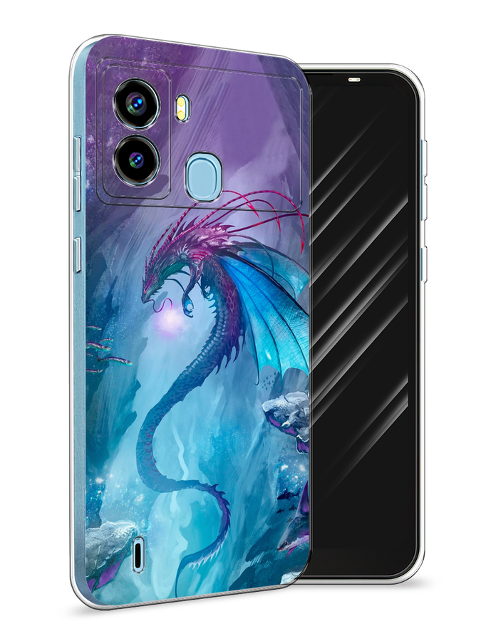 

Чехол Awog на Tecno Pop 6 "Водный дракон", Разноцветный, 302050-2