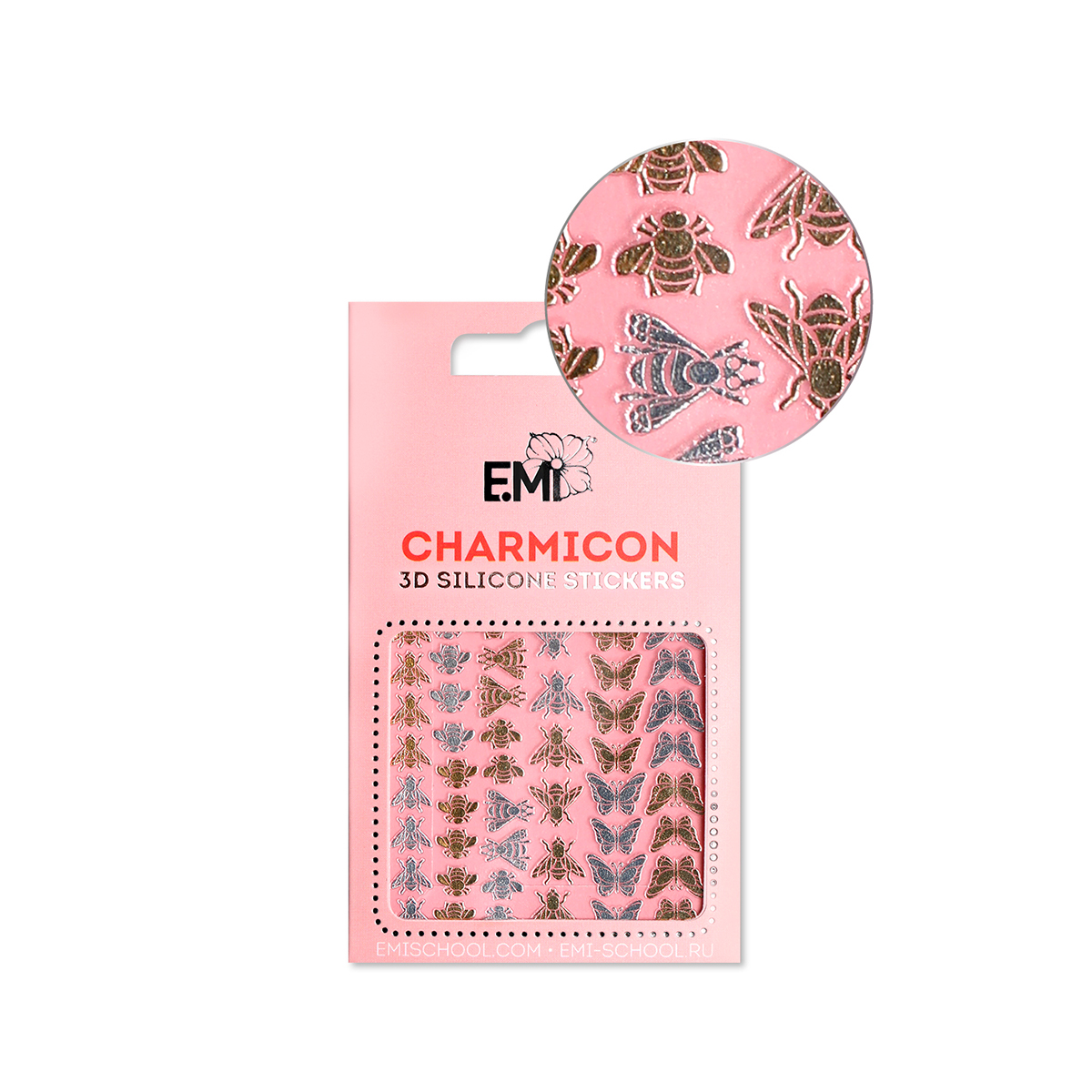 E.Mi, 3D-стикеры №110 Насекомые Charmicon 3D Silicone Stickers