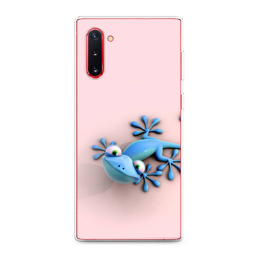 

Чехол Awog на Samsung Galaxy Note 10 "Голубая ящерка", Разноцветный, 28650-2