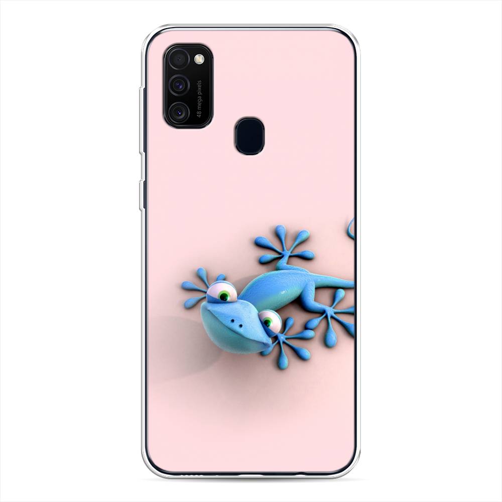 

Чехол Awog на Samsung Galaxy M21/M30s "Голубая ящерка", Разноцветный, 29750-2