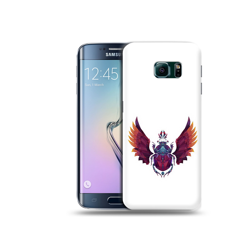 

Чехол MyPads Tocco для Samsung Galaxy S6 Edge алмазный скоробей, Прозрачный, Tocco