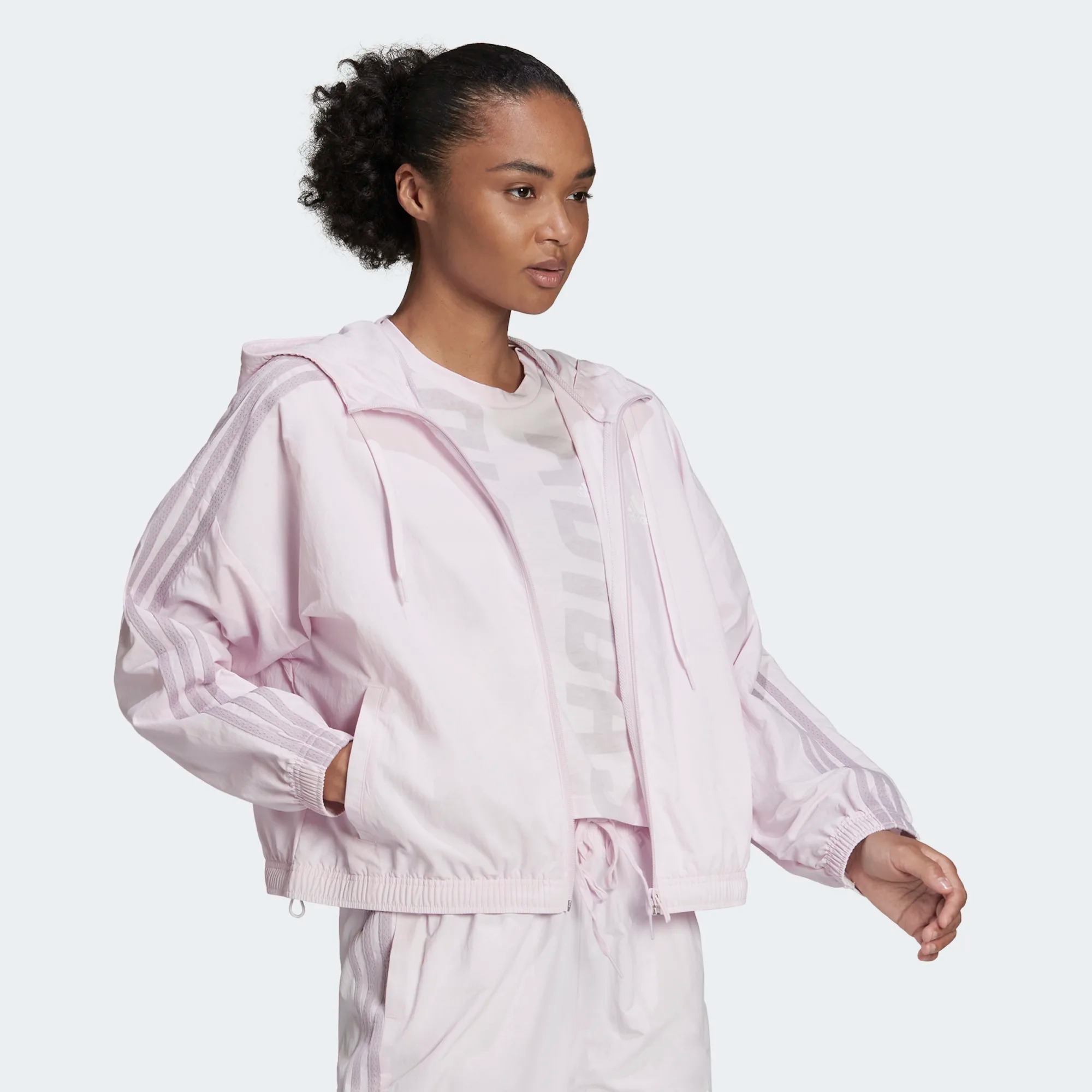 фото Ветровка женская adidas w bluv q2 windbreaker розовая s