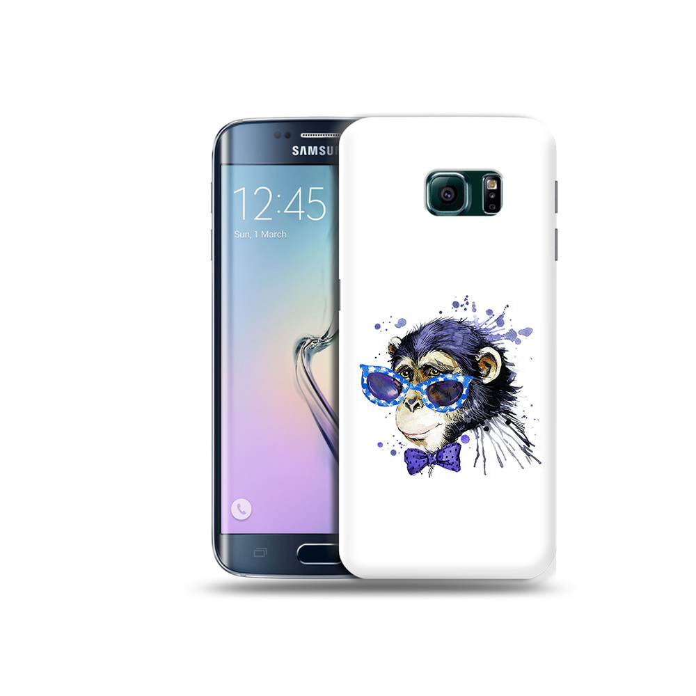 

Чехол MyPads Tocco для Samsung Galaxy S6 Edge акварельная обезьяна, Прозрачный, Tocco