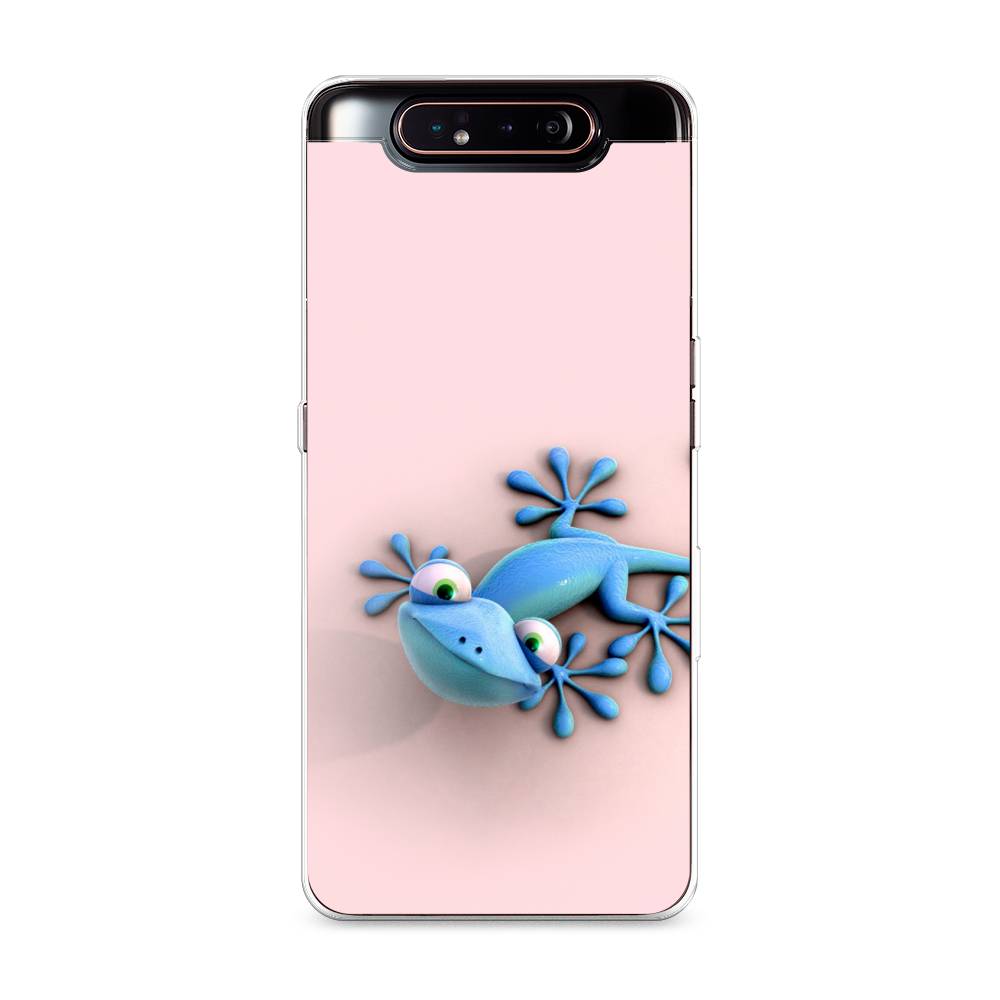 

Чехол Awog на Samsung Galaxy A80 "Голубая ящерка", Разноцветный, 28350-2