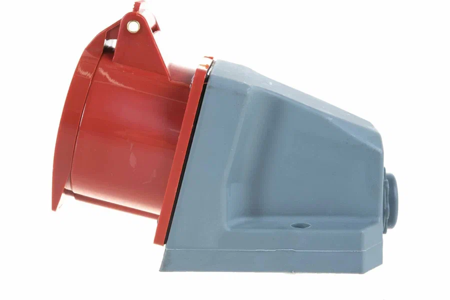

Розетка IEK PSR42-016-5, силовая, фланцевая, пластик, IP44, красная, Белый