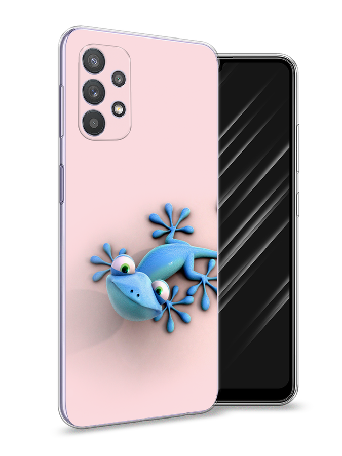 

Чехол Awog на Samsung Galaxy A32 / Самсунг A32 "Голубая ящерка", Разноцветный, 2102050-2