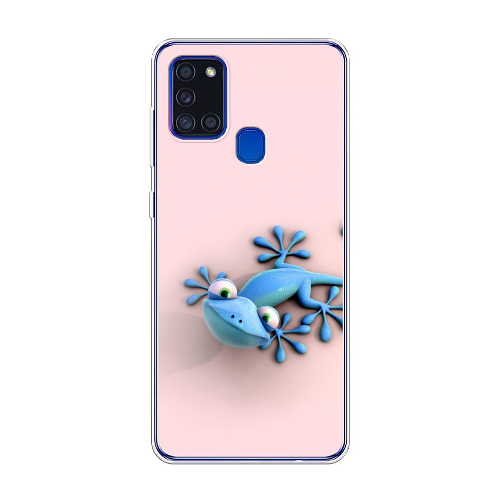 

Чехол Awog на Samsung Galaxy A21s / Самсунг A21s "Голубая ящерка", Разноцветный, 2100250-2