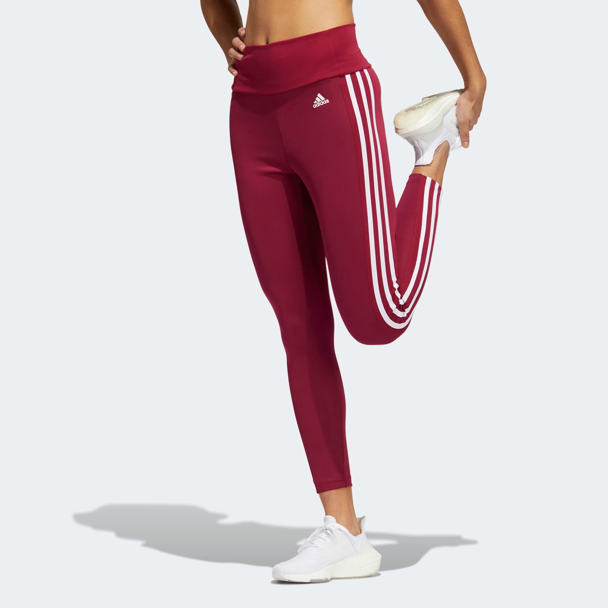 фото Леггинсы женские adidas w 3s 78 tig бордовые l