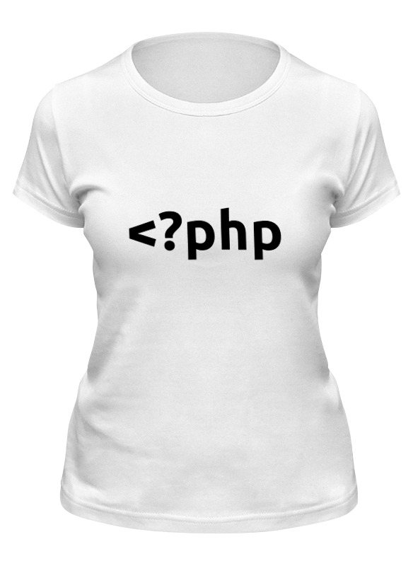 

Футболка женская Printio Php tag белая M, Белый, Php tag