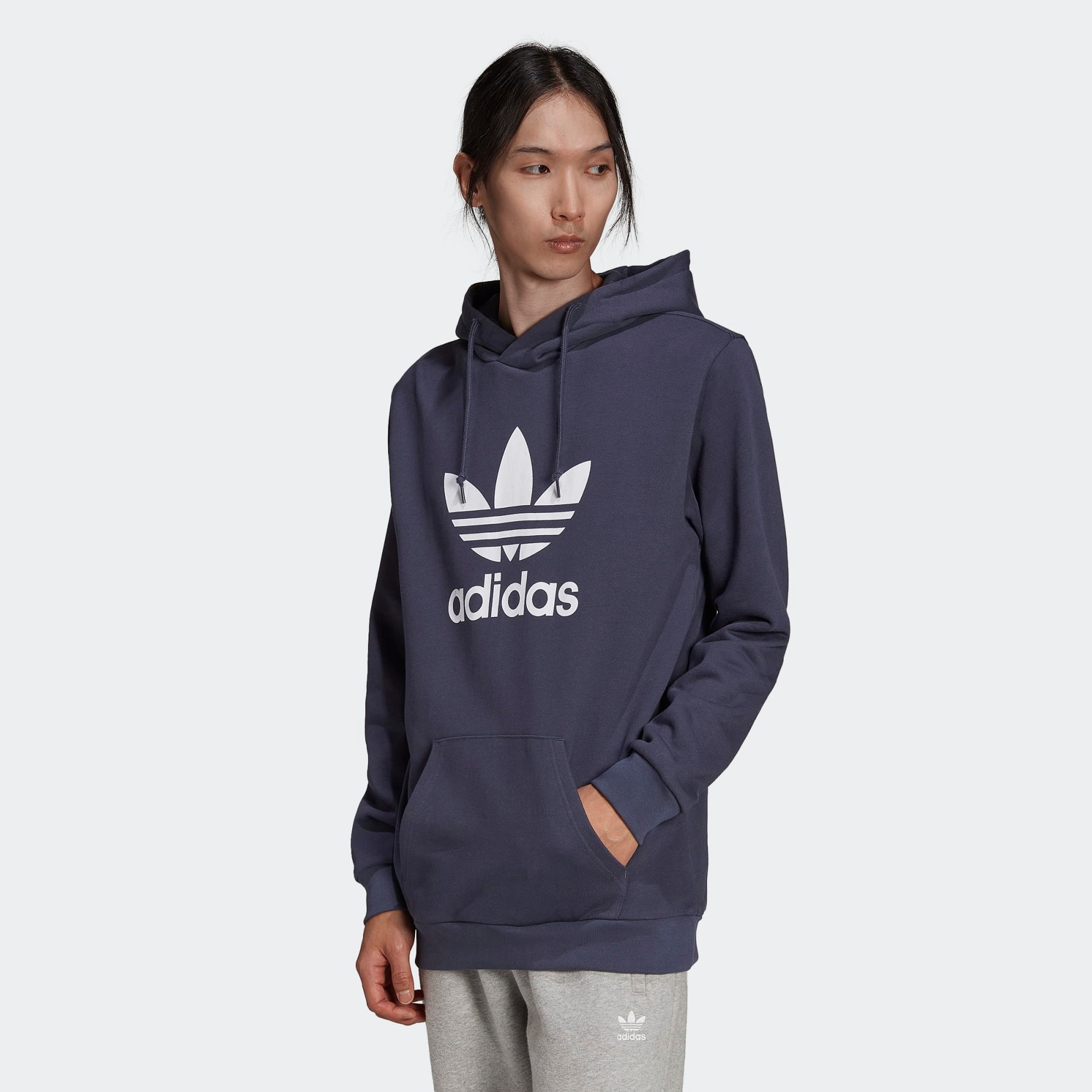 фото Худи мужское adidas trefoil hoody синее xl