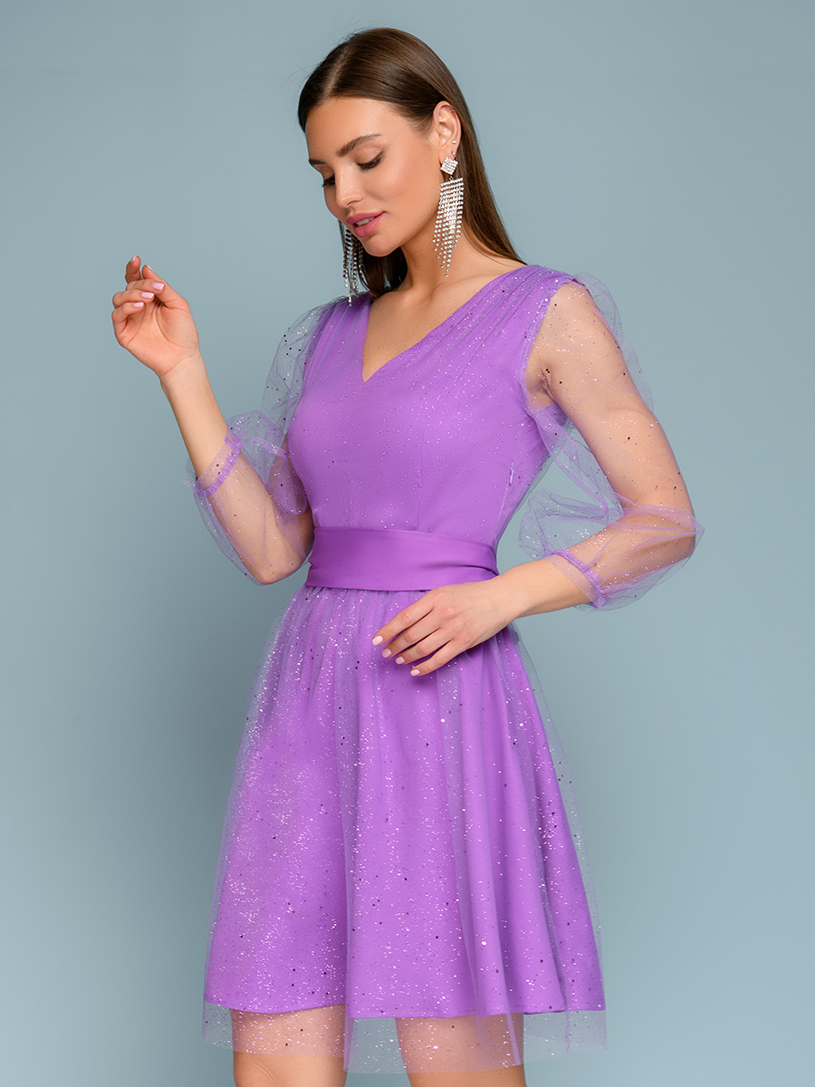 фото Платье женское 1001dress 0102714 фиолетовое 44 ru