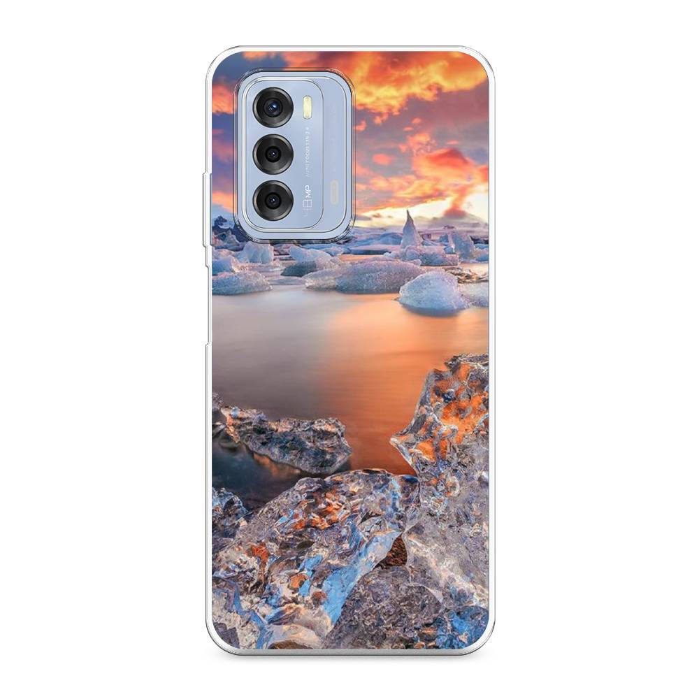 

Чехол для ZTE Blade V40 "Ледники", Синий;оранжевый, 136150-2