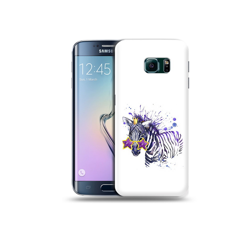

Чехол MyPads Tocco для Samsung Galaxy S6 Edge акварельная зебра, Прозрачный, Tocco