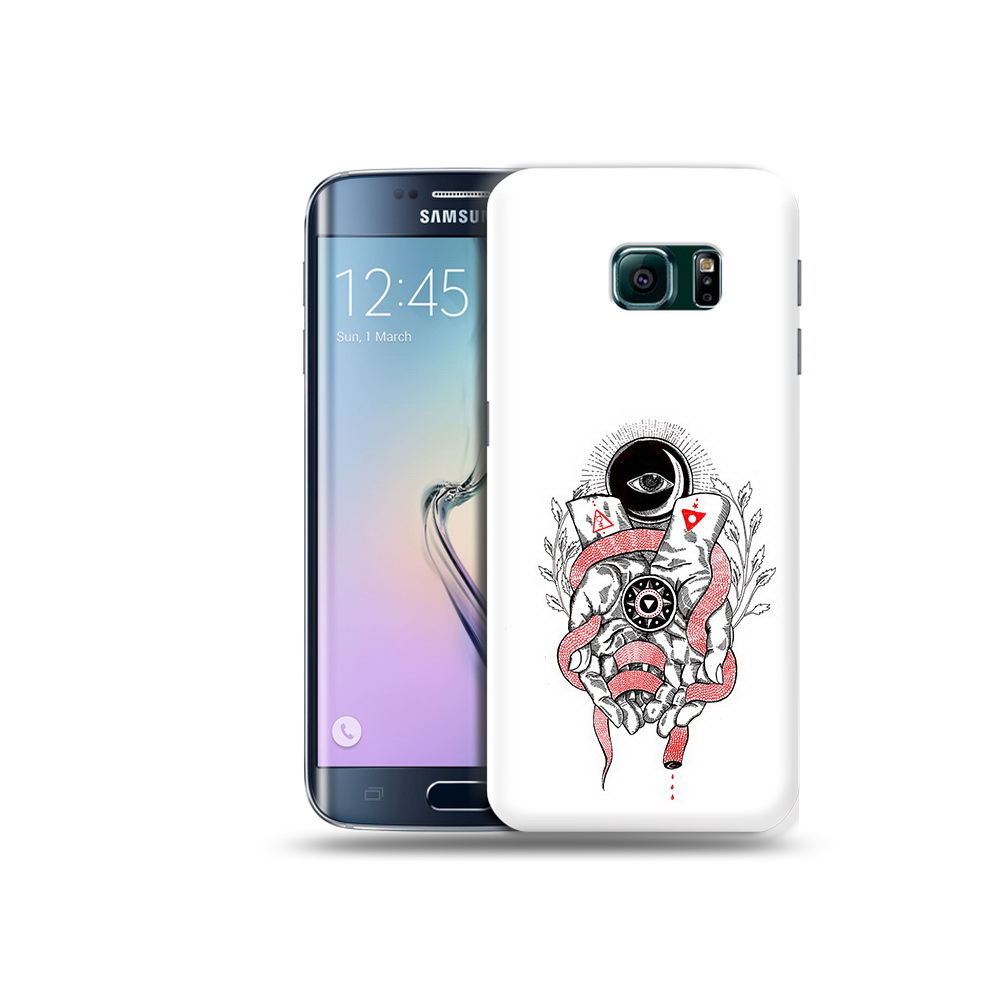 

Чехол MyPads Tocco для Samsung Galaxy S6 Edge абстрация связанные руки, Прозрачный, Tocco